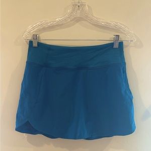 OUTDOOR VOICES Hudson Skort 4 inch in teal blue